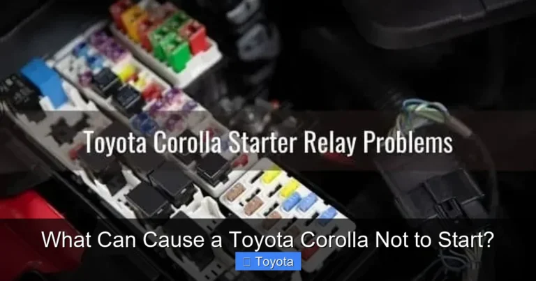 What Can Cause a Toyota Corolla Not to Start?