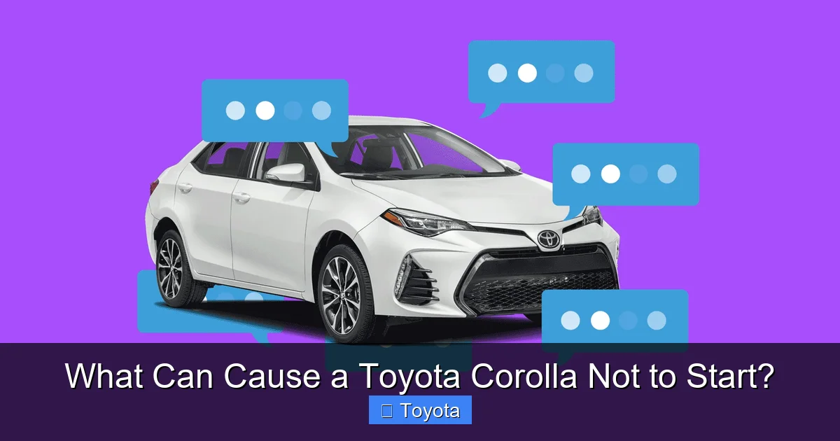 What Can Cause a Toyota Corolla Not to Start?
