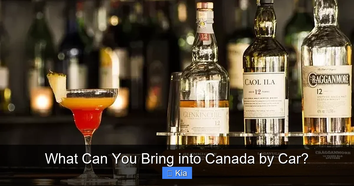 What Can You Bring into Canada by Car?