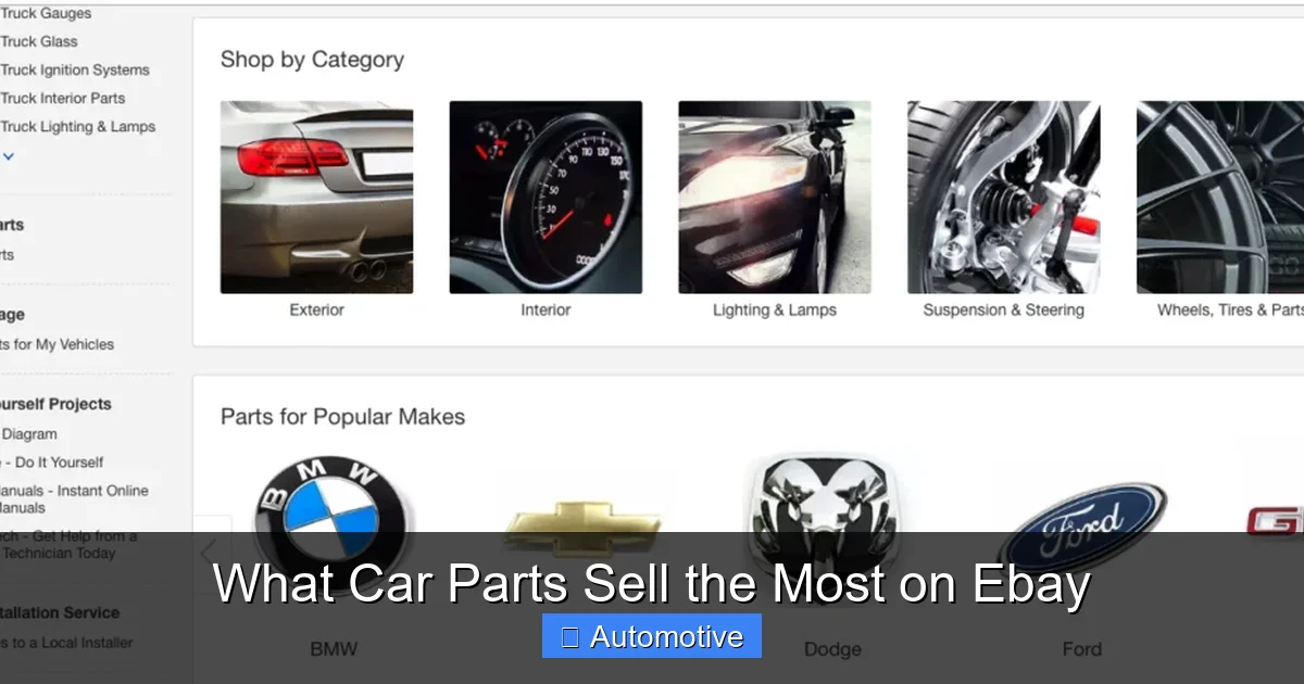What Car Parts Sell the Most on Ebay