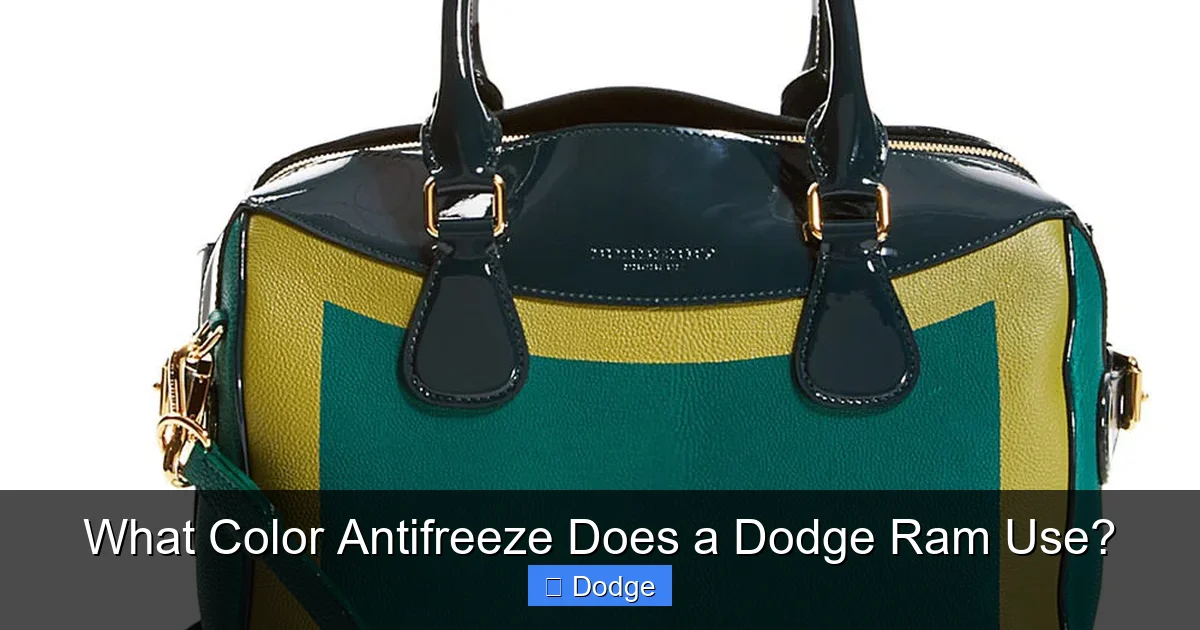 What Color Antifreeze Does a Dodge Ram Use?