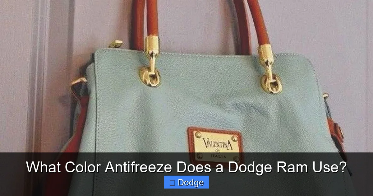 What Color Antifreeze Does a Dodge Ram Use?
