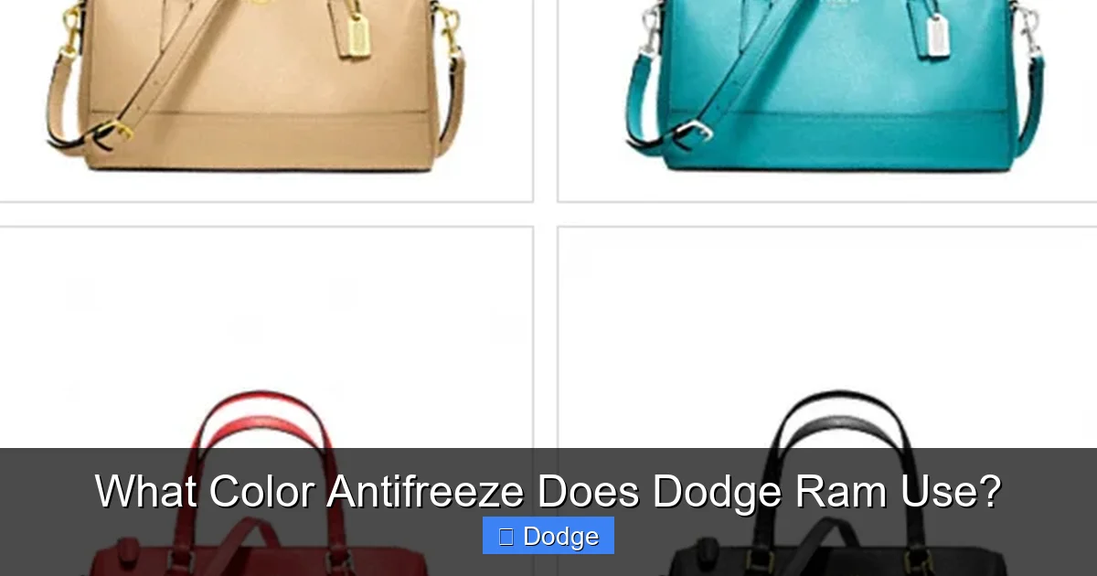 What Color Antifreeze Does Dodge Ram Use?