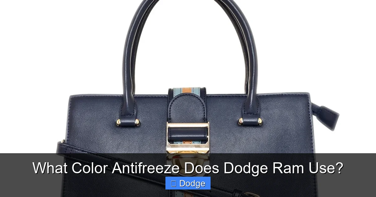 What Color Antifreeze Does Dodge Ram Use?