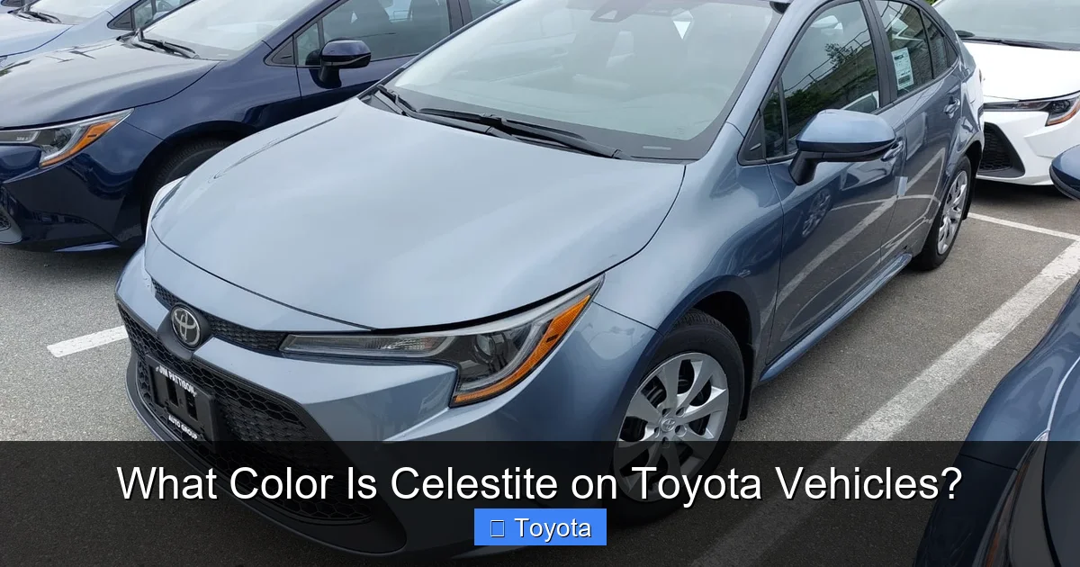 What Color Is Celestite on Toyota Vehicles?