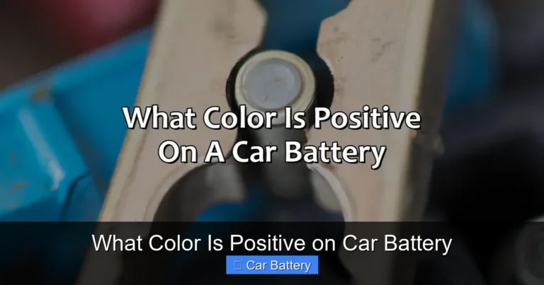 What Color Is Positive on Car Battery