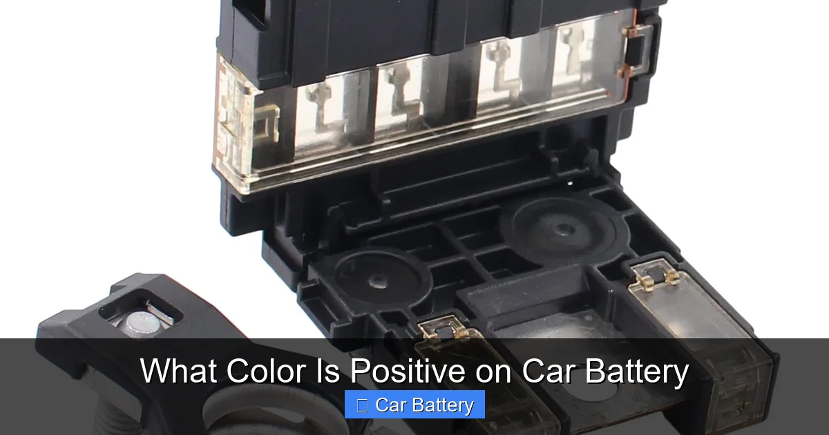 What Color Is Positive on Car Battery