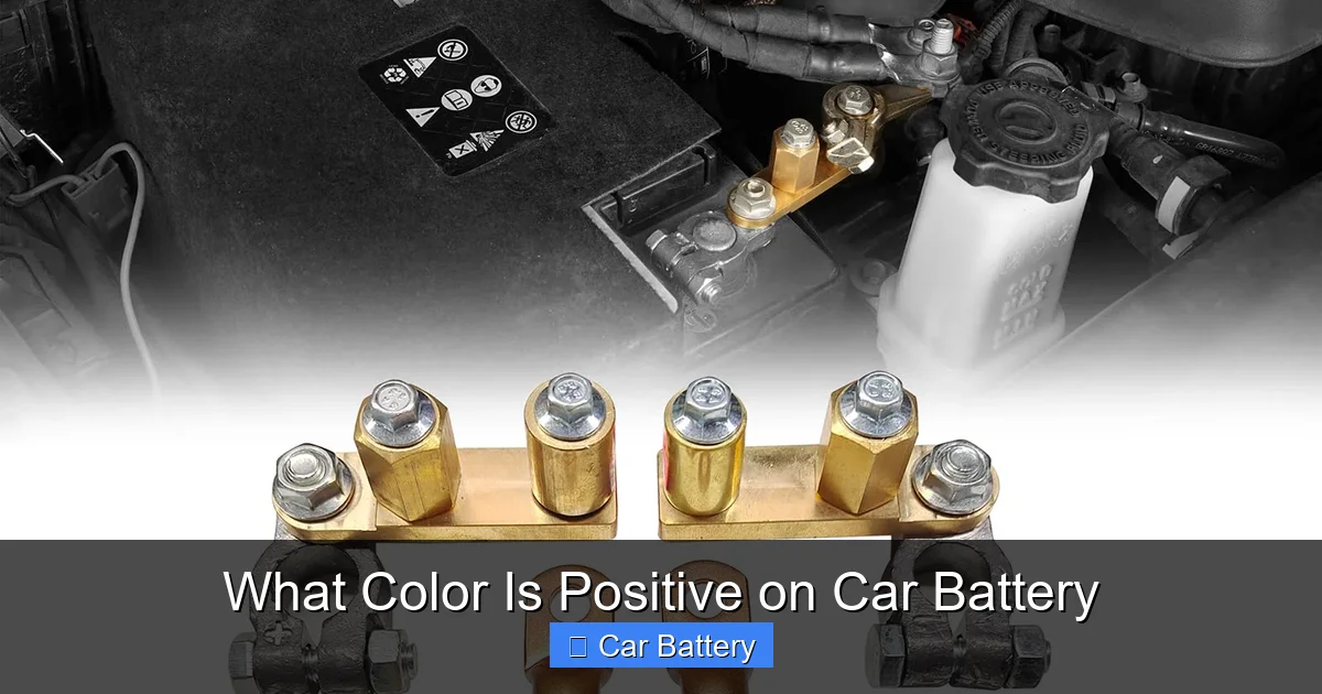 What Color Is Positive on Car Battery