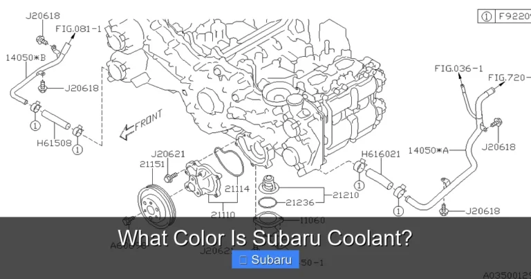 What Color Is Subaru Coolant?