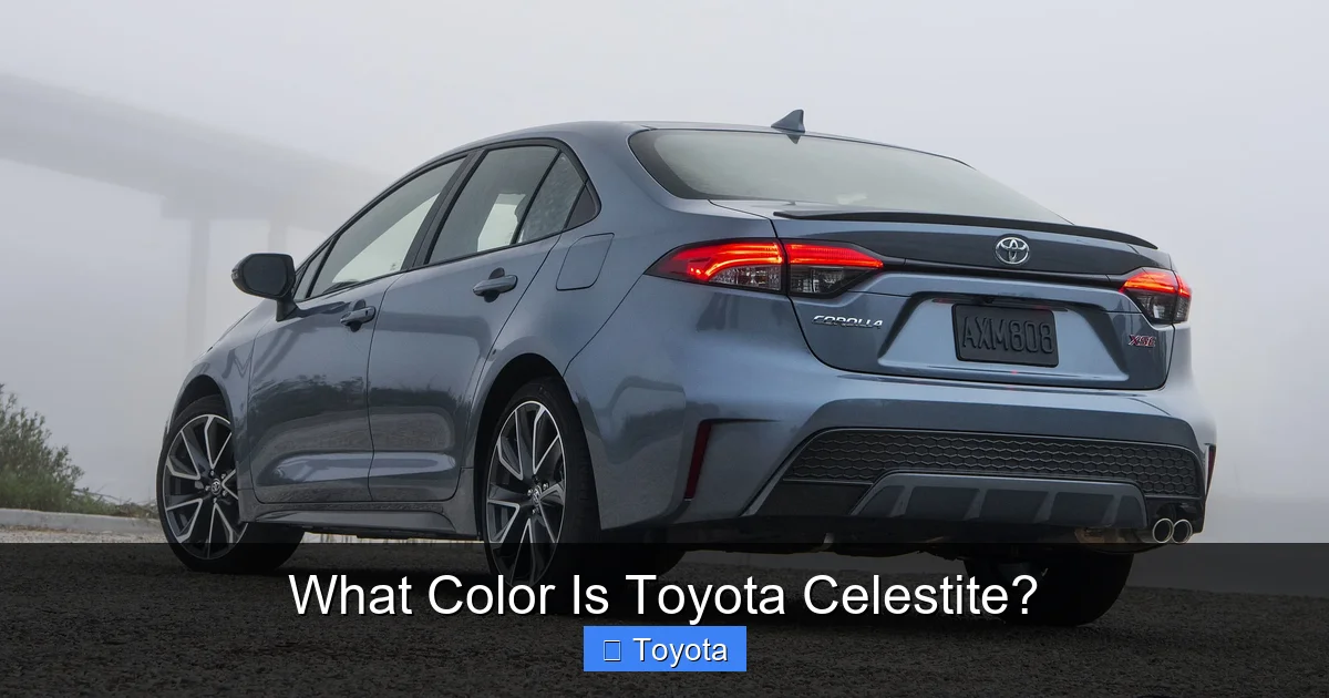 What Color Is Toyota Celestite?