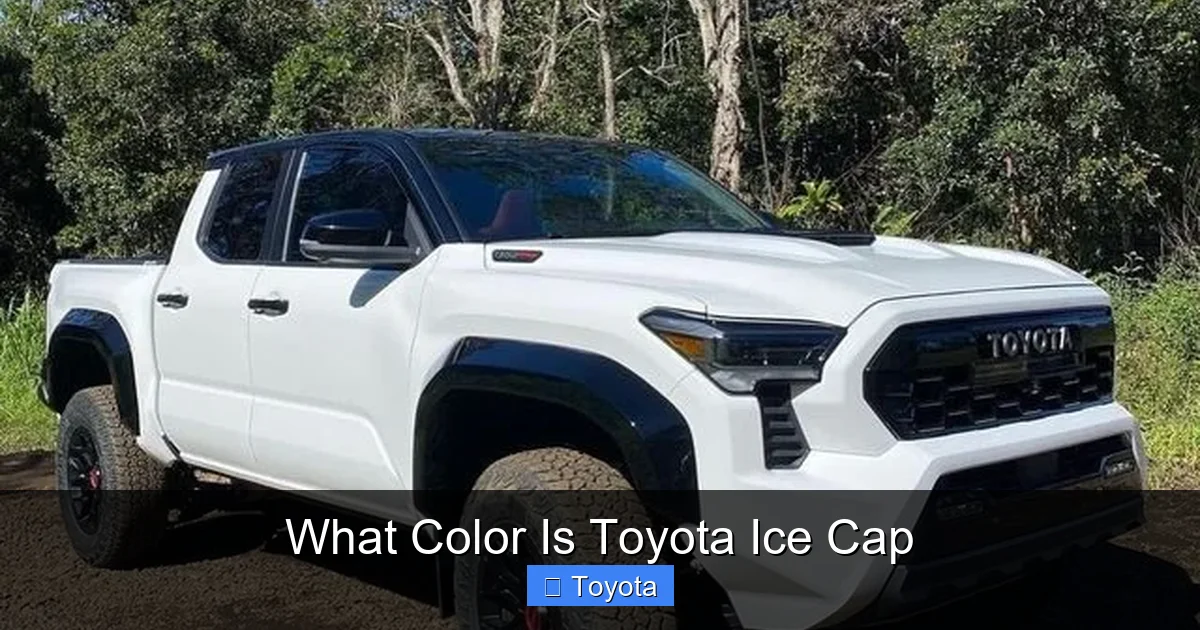 What Color Is Toyota Ice Cap