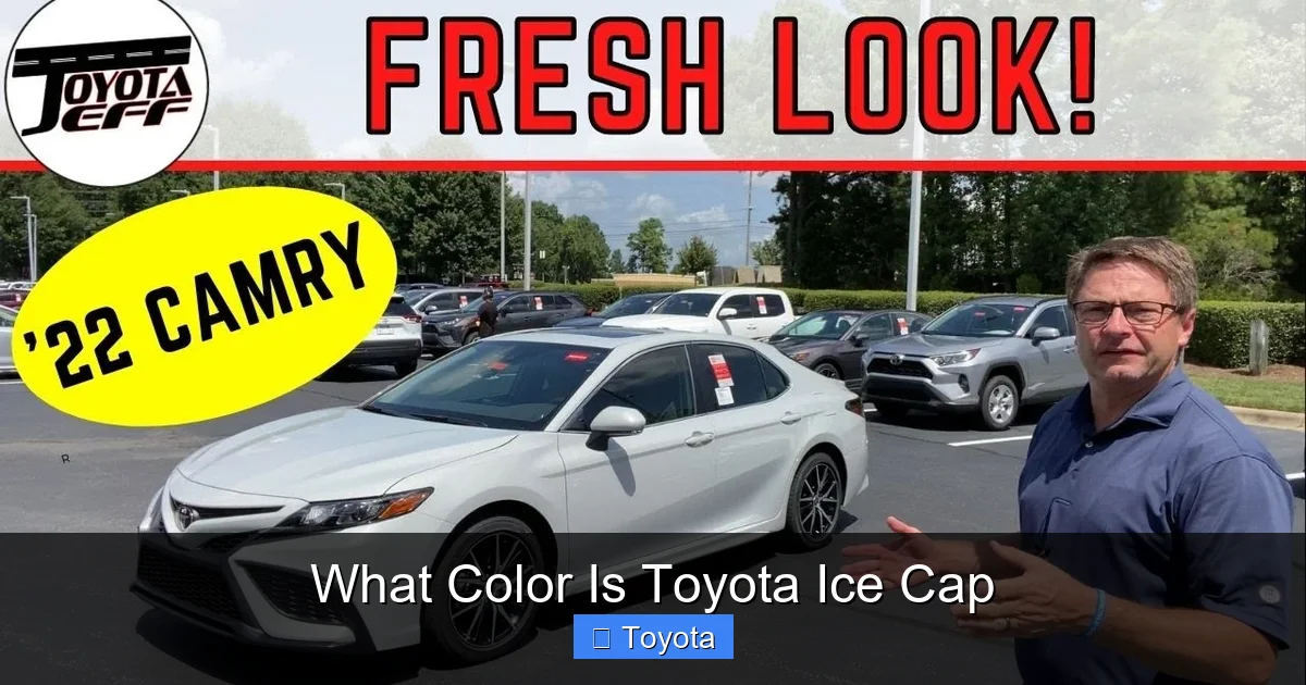 What Color Is Toyota Ice Cap