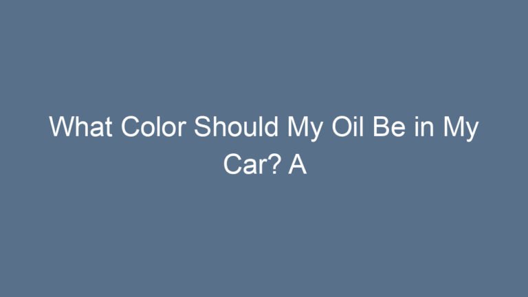 What Color Should My Oil Be in My Car? A Friendly, Real-World Guide for Every Driver