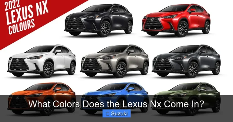 What Colors Does the Lexus Nx Come In?