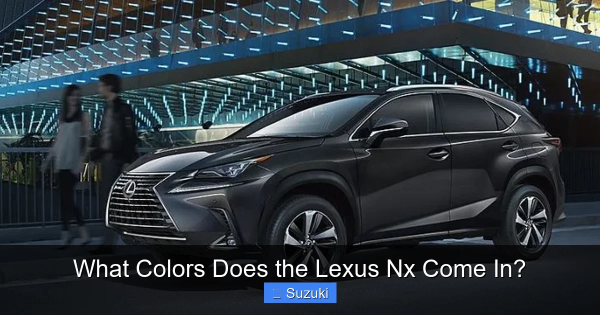 What Colors Does the Lexus Nx Come In?