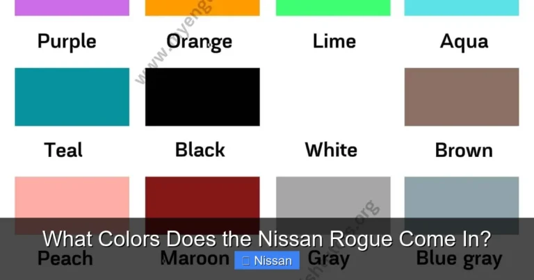 What Colors Does the Nissan Rogue Come In?
