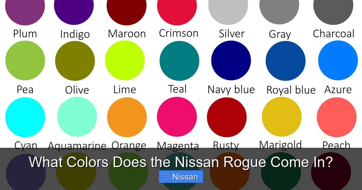 What Colors Does the Nissan Rogue Come In?