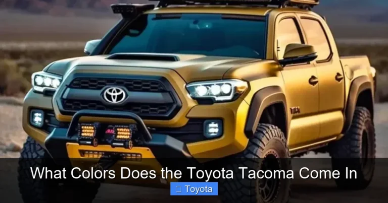 What Colors Does the Toyota Tacoma Come In