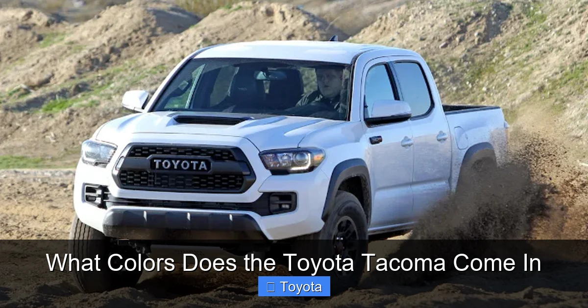 What Colors Does the Toyota Tacoma Come In