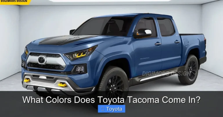 What Colors Does Toyota Tacoma Come In?