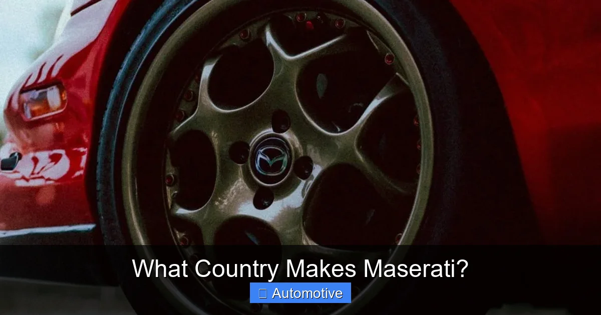 What Country Makes Maserati?