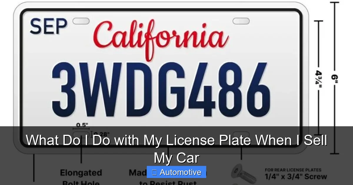 What Do I Do with My License Plate When I Sell My Car