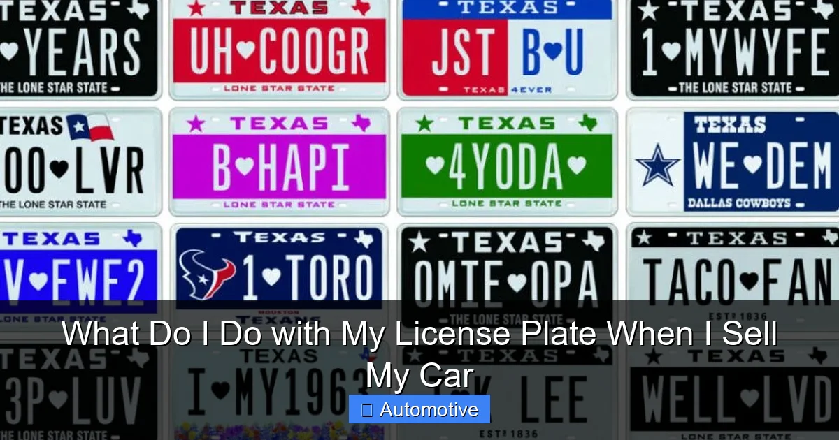 What Do I Do with My License Plate When I Sell My Car