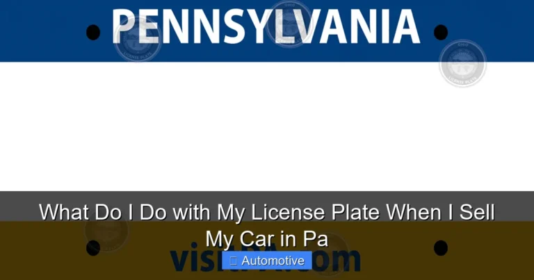 What Do I Do with My License Plate When I Sell My Car in Pa