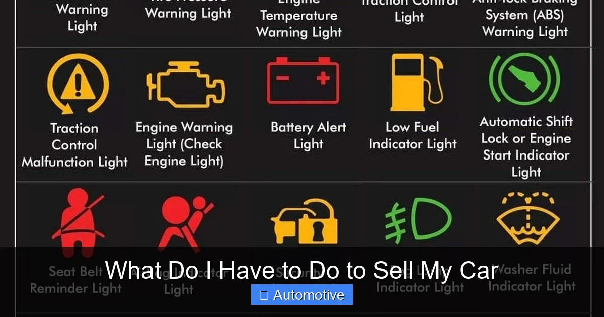 What Do I Have to Do to Sell My Car