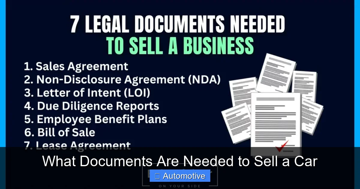 What Documents Are Needed to Sell a Car