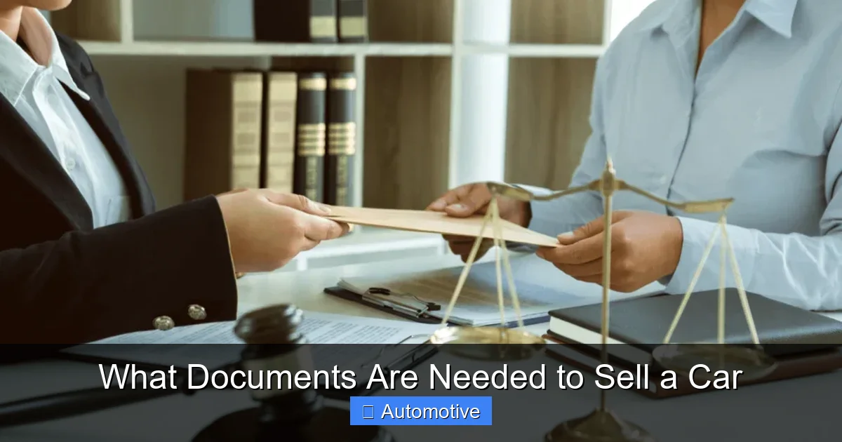 What Documents Are Needed to Sell a Car