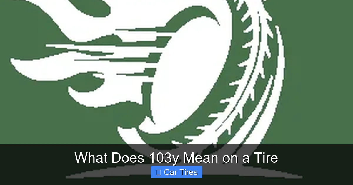 What Does 103y Mean on a Tire