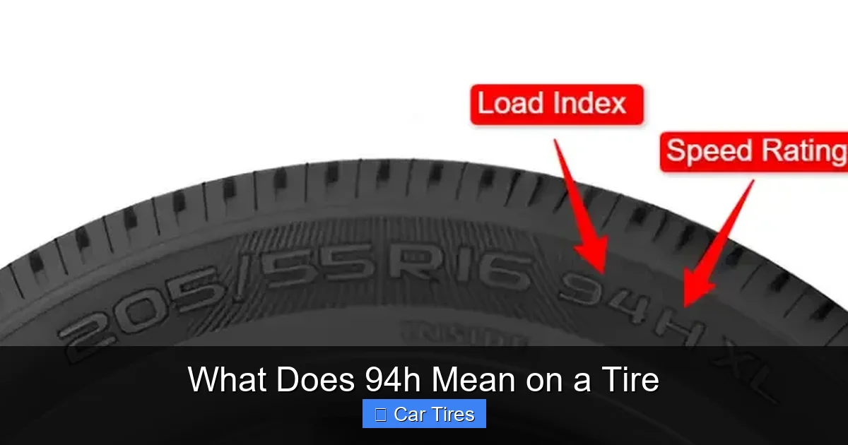 What Does 94h Mean on a Tire