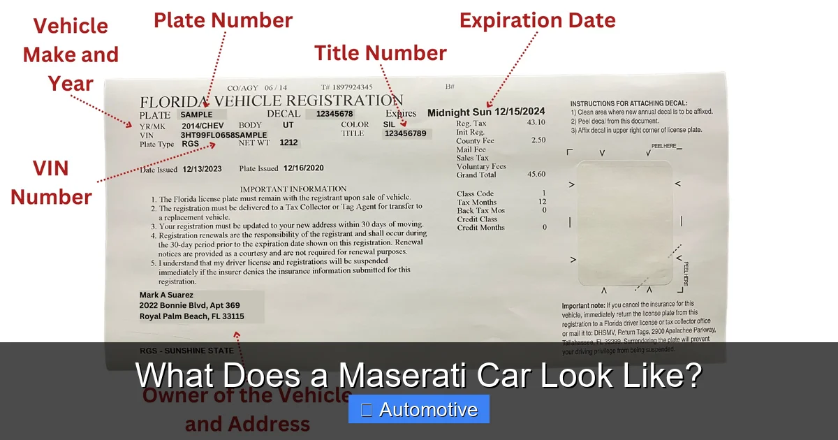 What Does a Maserati Car Look Like?