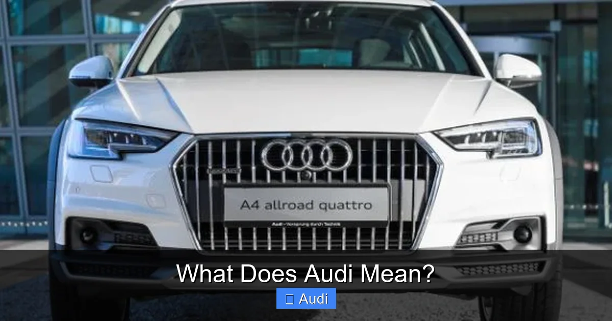 What Does Audi Mean?
