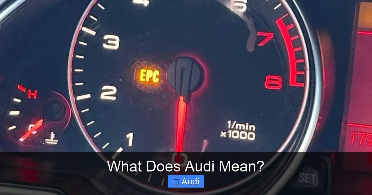What Does Audi Mean?