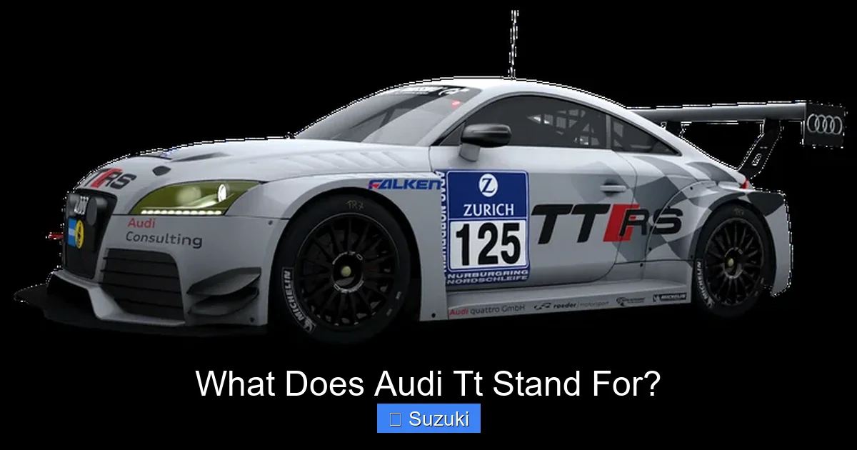 What Does Audi Tt Stand For?