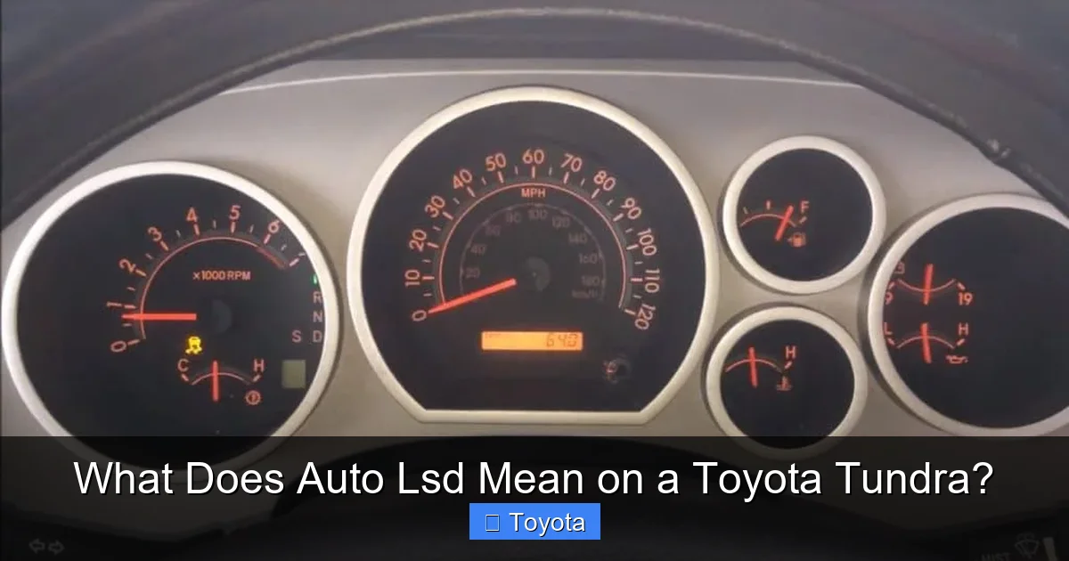 What Does Auto Lsd Mean on a Toyota Tundra?