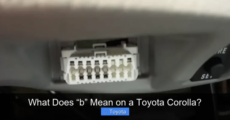 What Does “b” Mean on a Toyota Corolla?