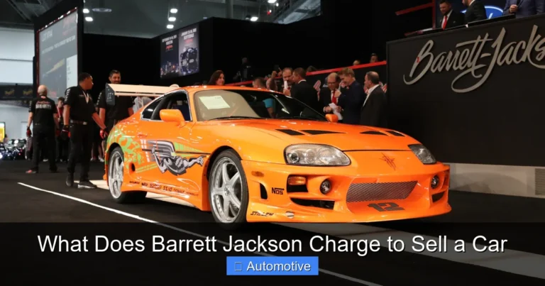 What Does Barrett Jackson Charge to Sell a Car