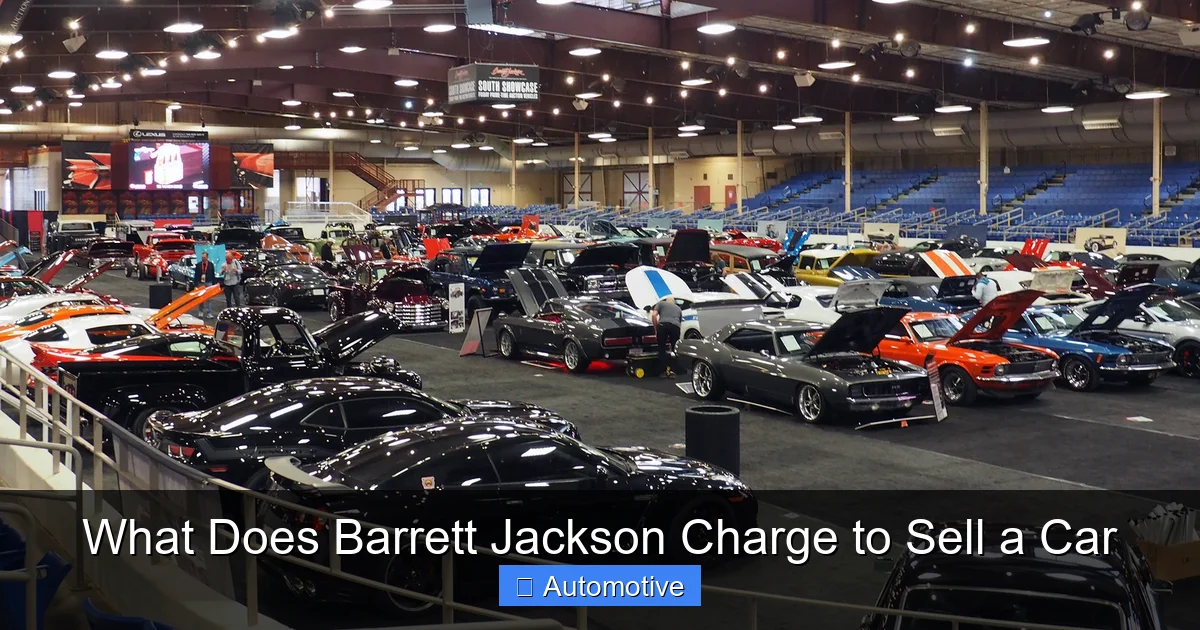 What Does Barrett Jackson Charge to Sell a Car