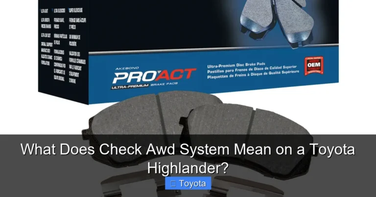 What Does Check Awd System Mean on a Toyota Highlander?