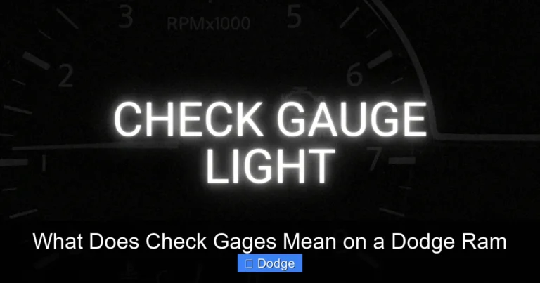 What Does Check Gages Mean on a Dodge Ram