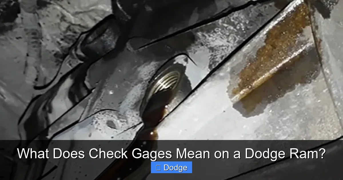 What Does Check Gages Mean on a Dodge Ram?