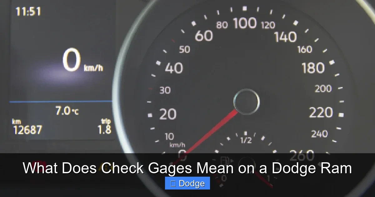 What Does Check Gages Mean on a Dodge Ram