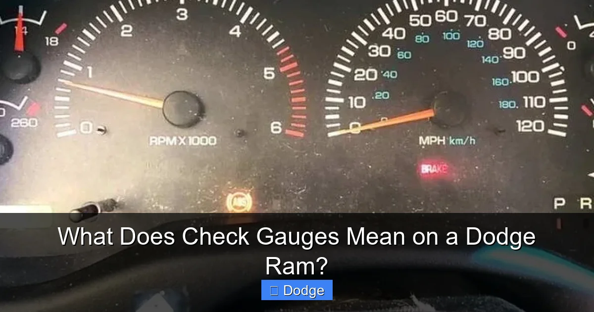 What Does Check Gauges Mean on a Dodge Ram?