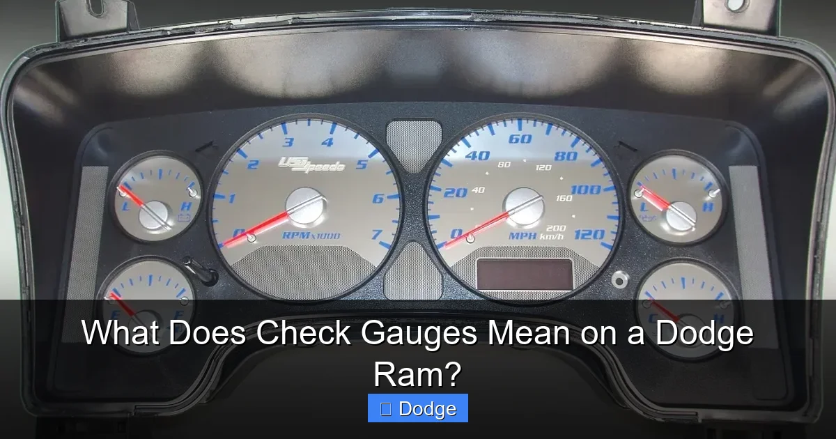 What Does Check Gauges Mean on a Dodge Ram?