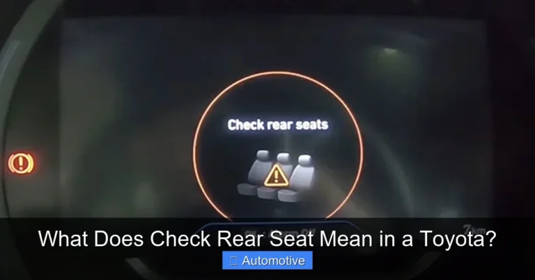 What Does Check Rear Seat Mean in a Toyota?