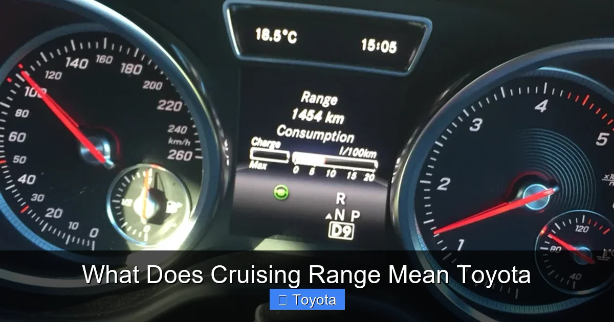 What Does Cruising Range Mean Toyota