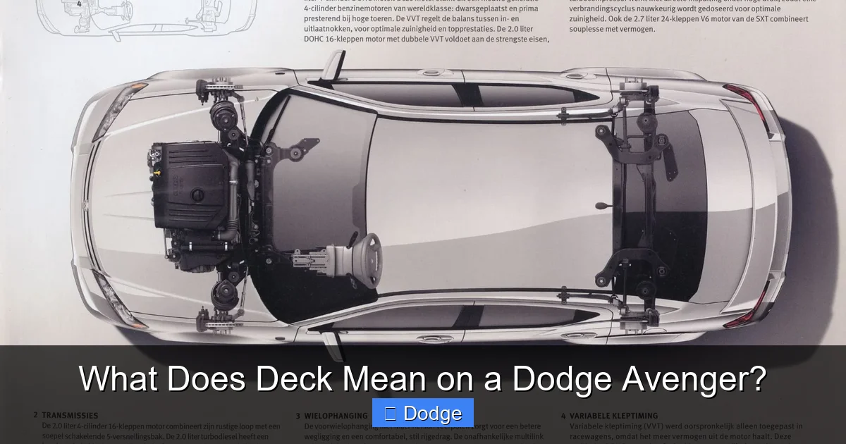 What Does Deck Mean on a Dodge Avenger?